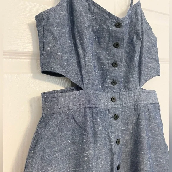 Madewell Chambray Cutout Cami Mini Dress in Classic Indigo - Picture 8 of 11